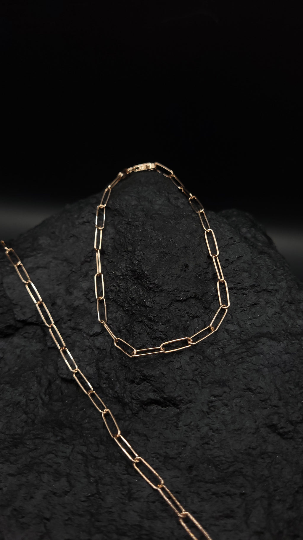 Paperclip-Ketten-Set "Fashion" · 925 Sterling Silber · Vergoldung · unisex