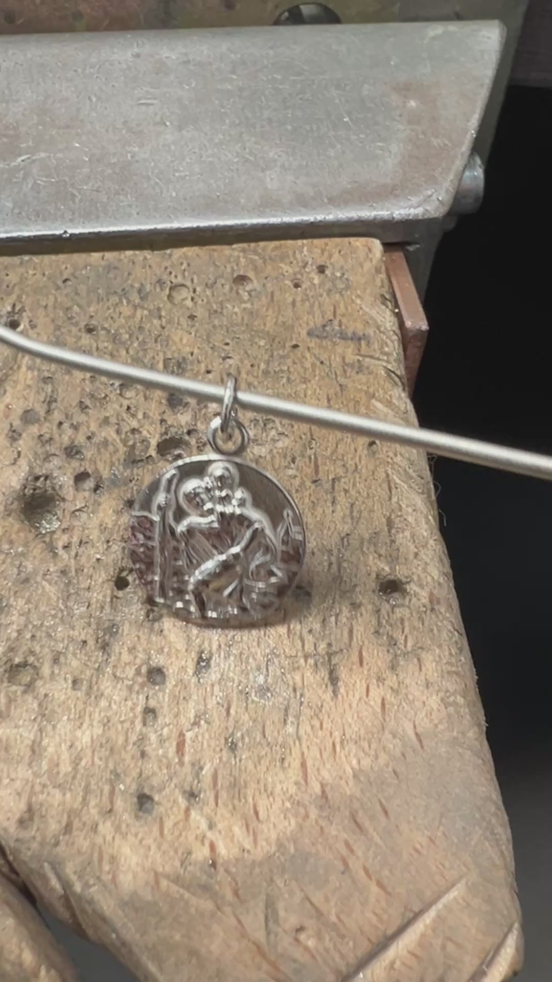 925 Sterling Silber Doppeltanhänger Schutzpatron | Gravur | unisex