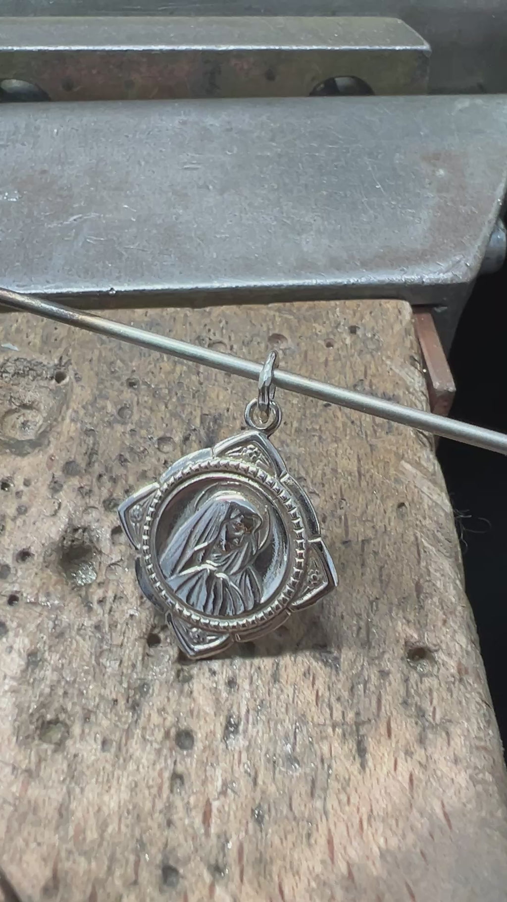 925 Sterling Silber Doppeltanhänger Mariamoment | Gravur | unisex