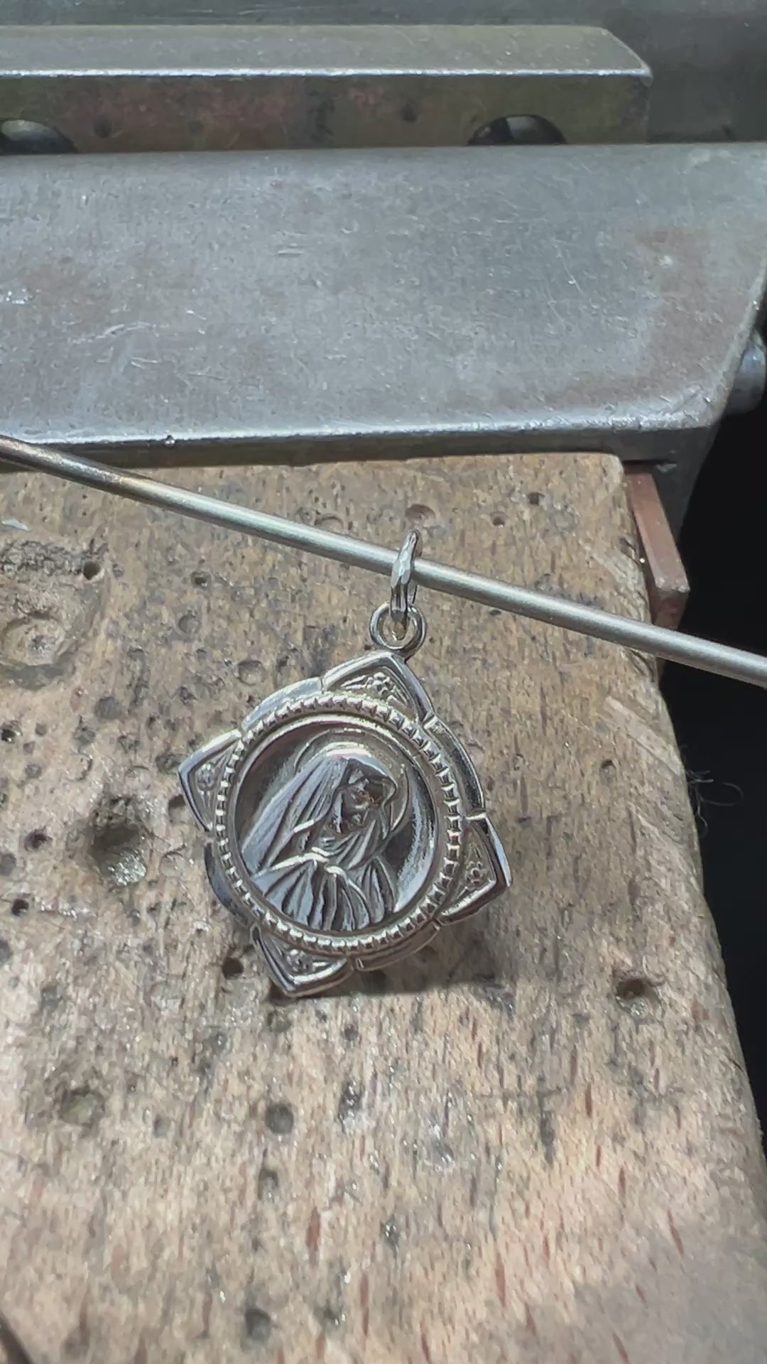 925 Sterling Silber Doppeltanhänger Mariamoment | Gravur | unisex