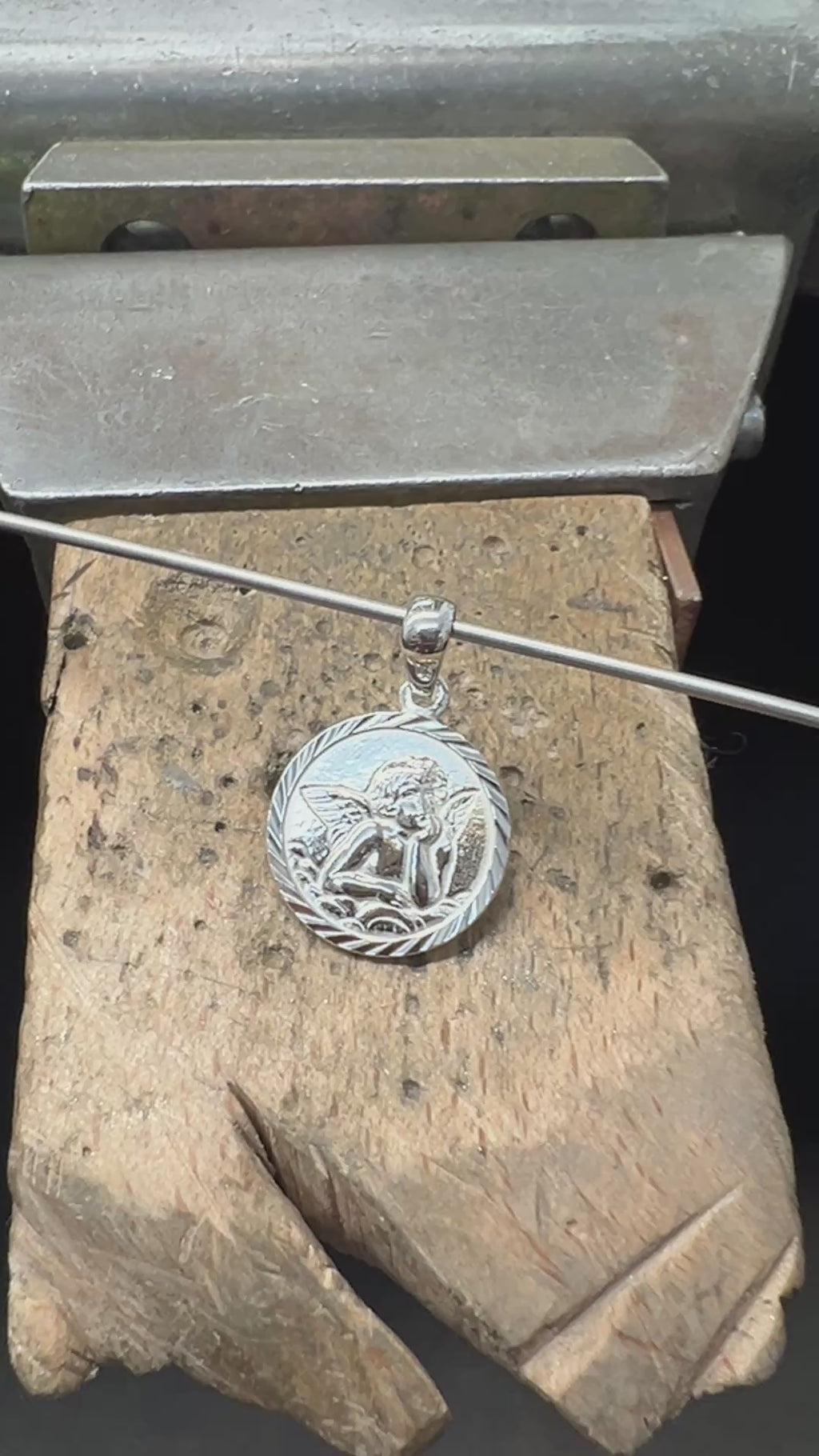 925 Sterling Silber Doppeltanhänger Schutzengel | Gravur | unisex