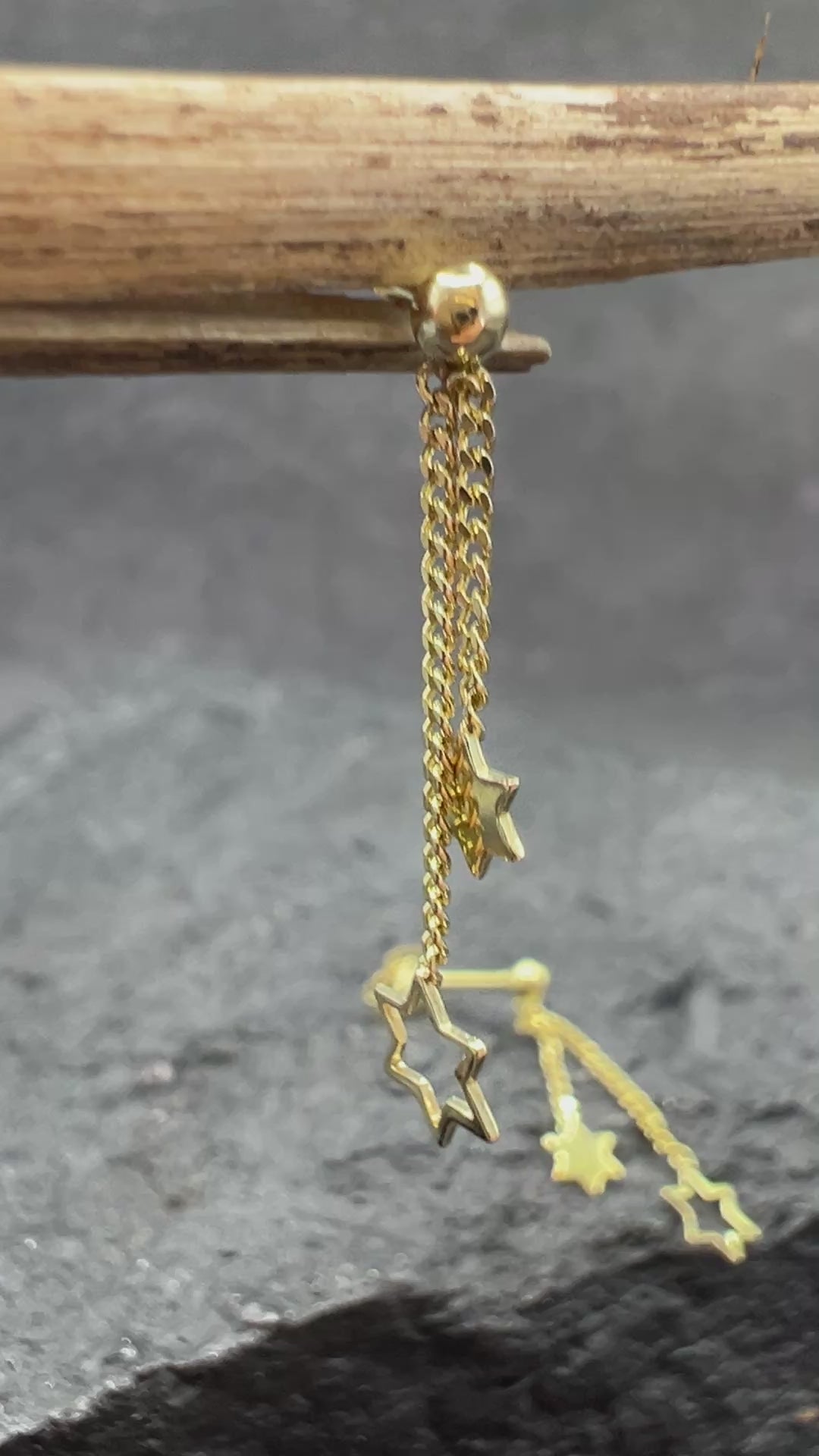 Damen Ohrstecker 333 Gelbgold · Sterne · Ketten · Zarte Ohrhänger