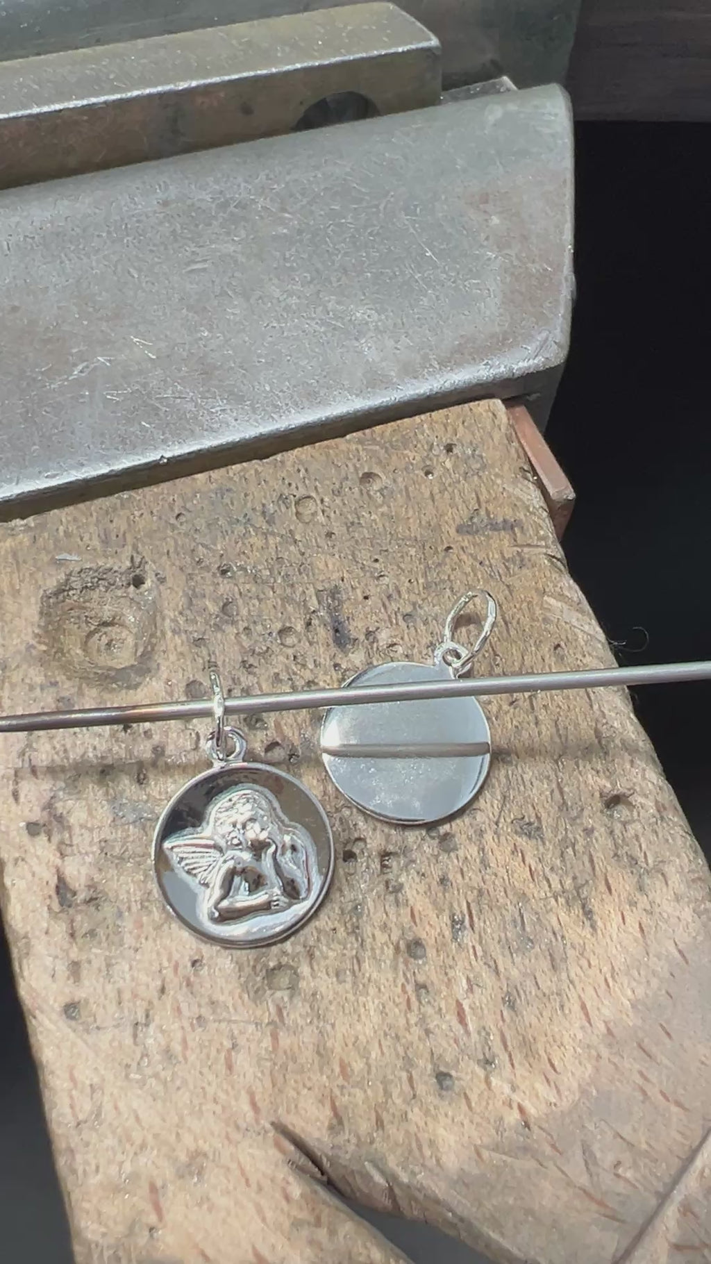 925 Sterling Silber Doppeltanhänger Schutzengel | Gravur | unisex