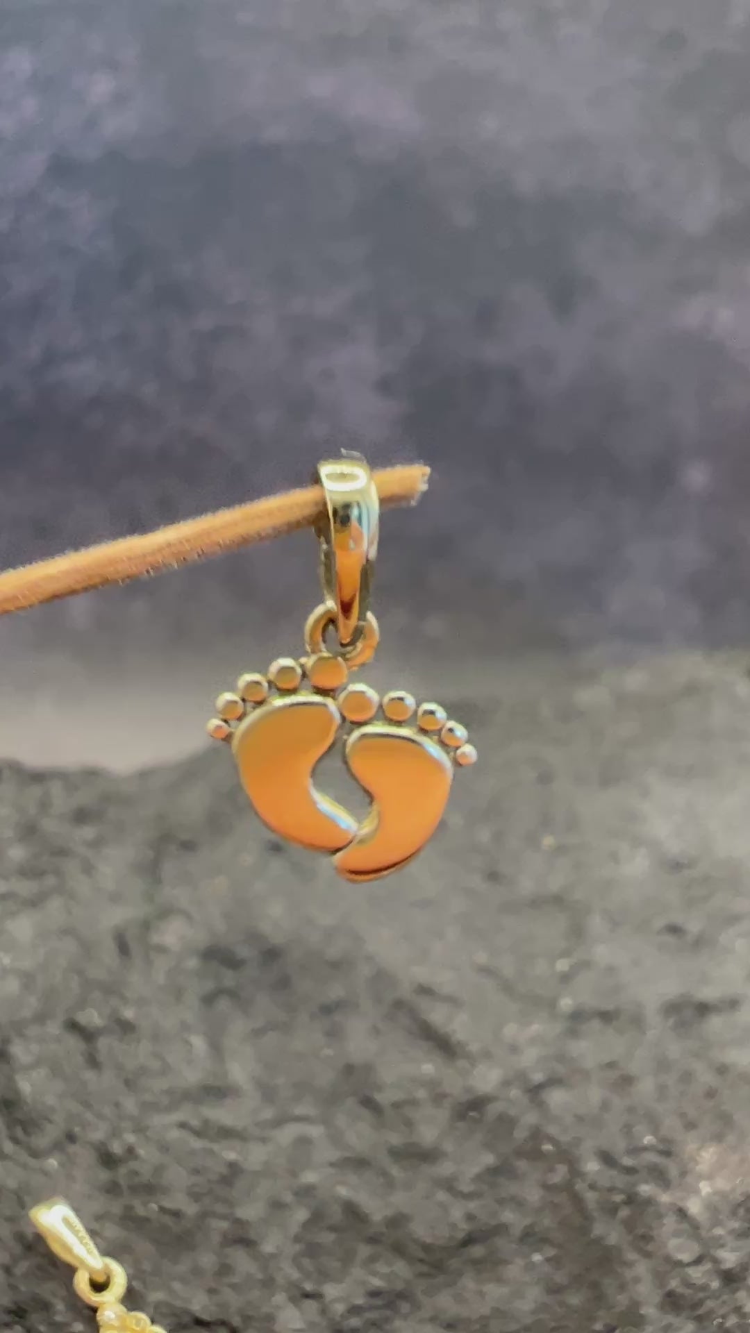 Babyfüßchen Anhänger • 333 & 585 Gold • Füßchen-Paar oder Einzeln