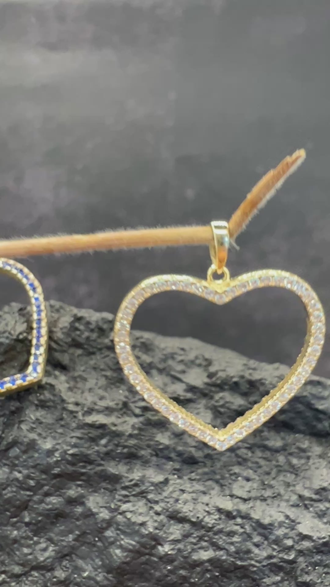 585 Gold · Herz-Kollektion · wendbare Herzen · Zirkonia