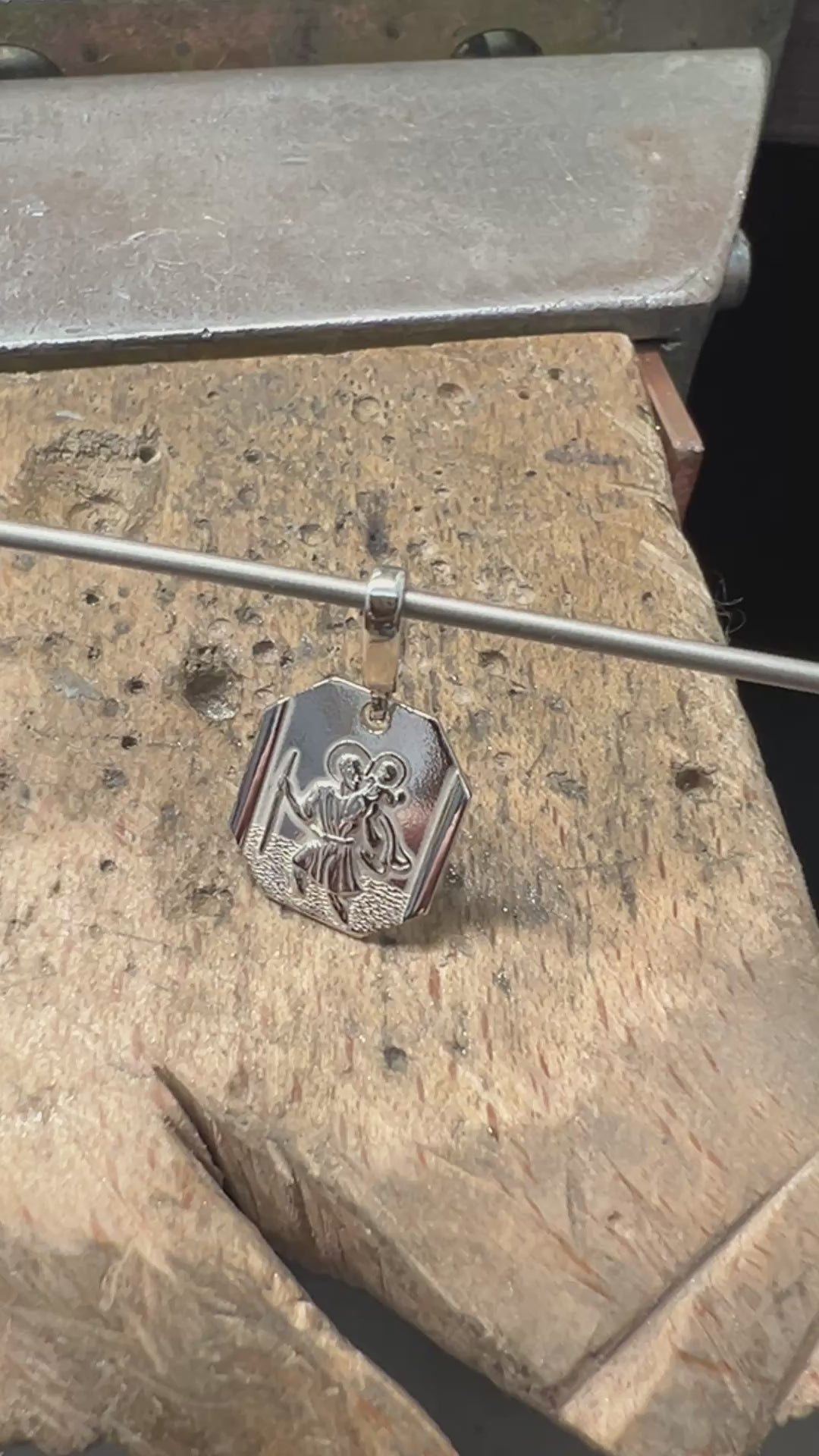 925 Sterling Silber Doppeltanhänger Schutzpatron | Gravur | unisex